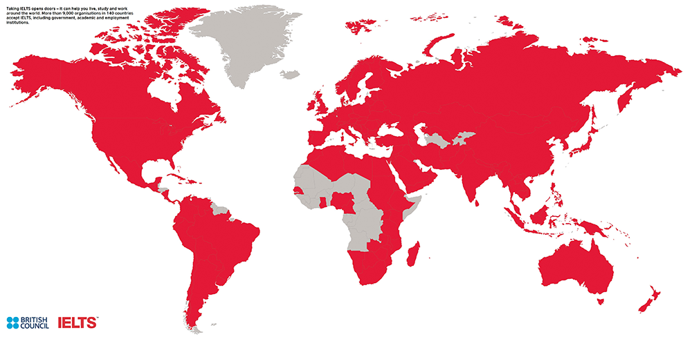 Ielts worldmap